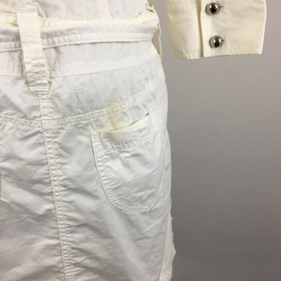 COMME CA ISM Ivory Belted 3/4-Long Sleeve Collared Button Dress - Picture 15 of 16